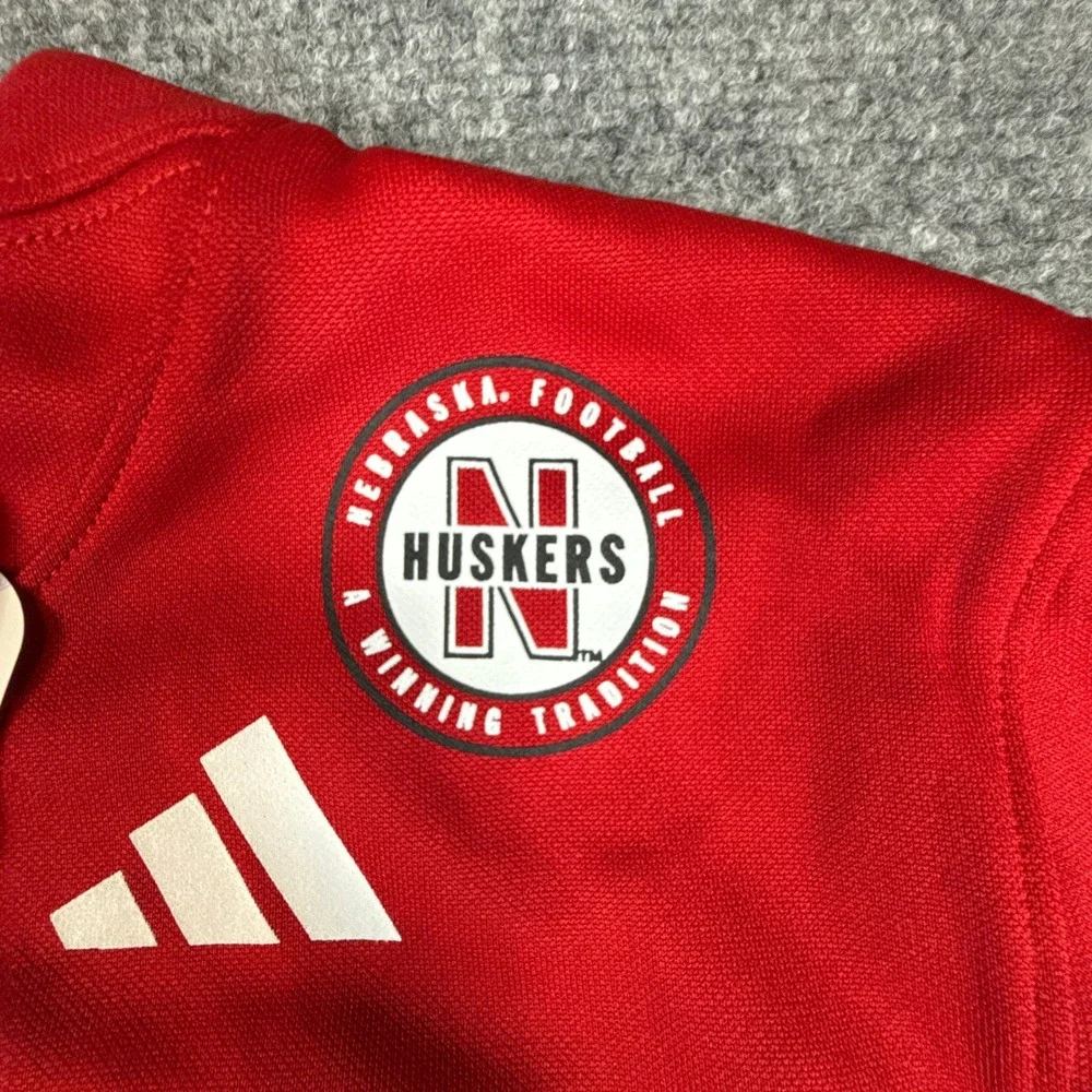 Adidas Nebraska Cornhuskers Raiola #15 Mens Large Football Jersey Red White NWT